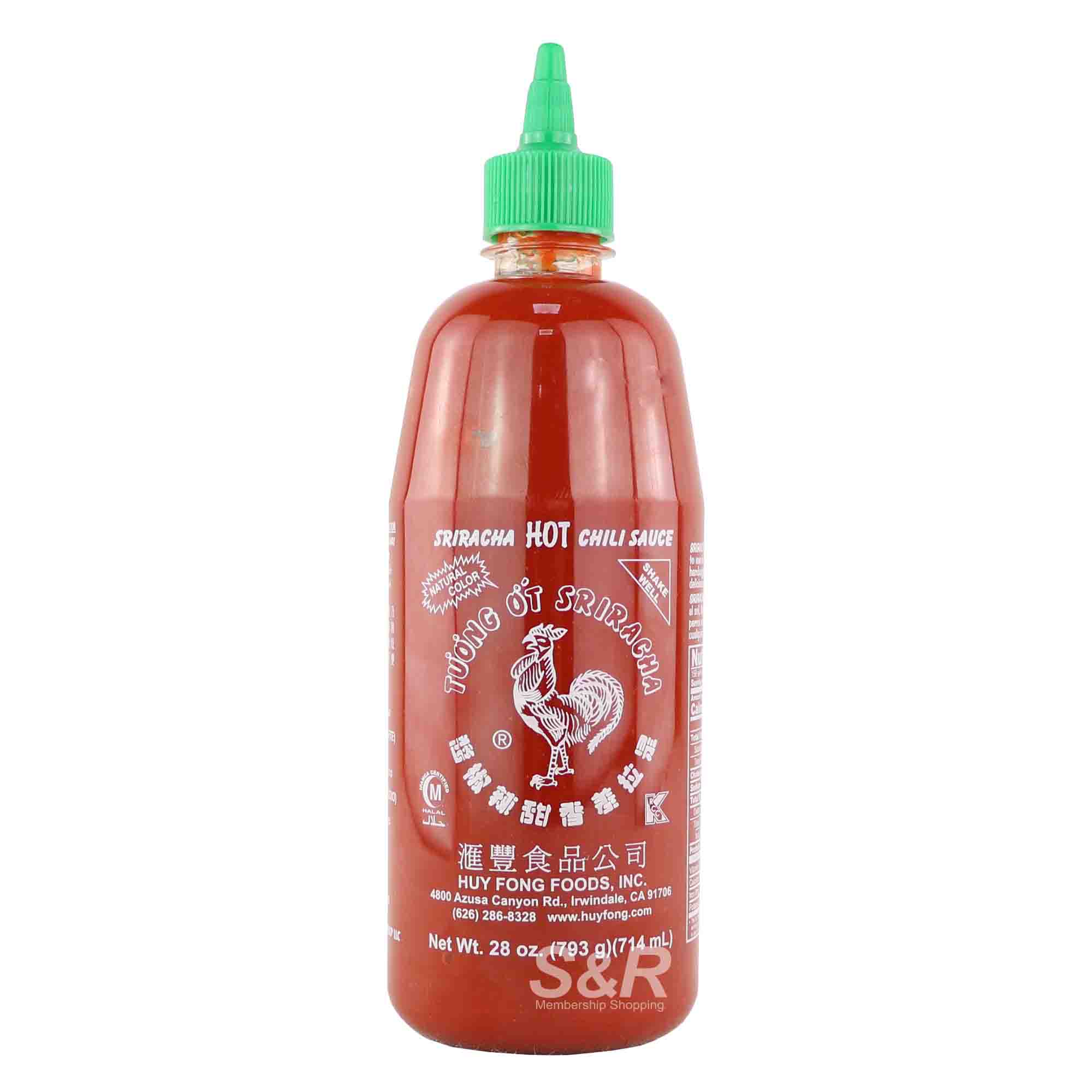 Huy Fong Tuong Ot Sriracha Hot Chili Sauce 714mL